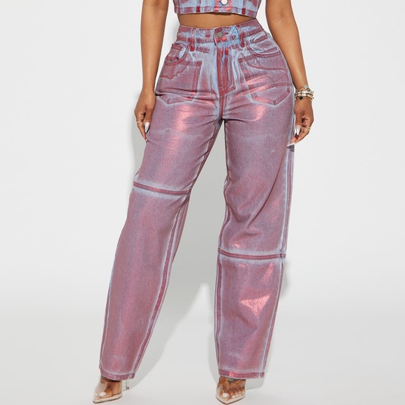 Rosa Metallic Demin Pants - Picture 3 of 3